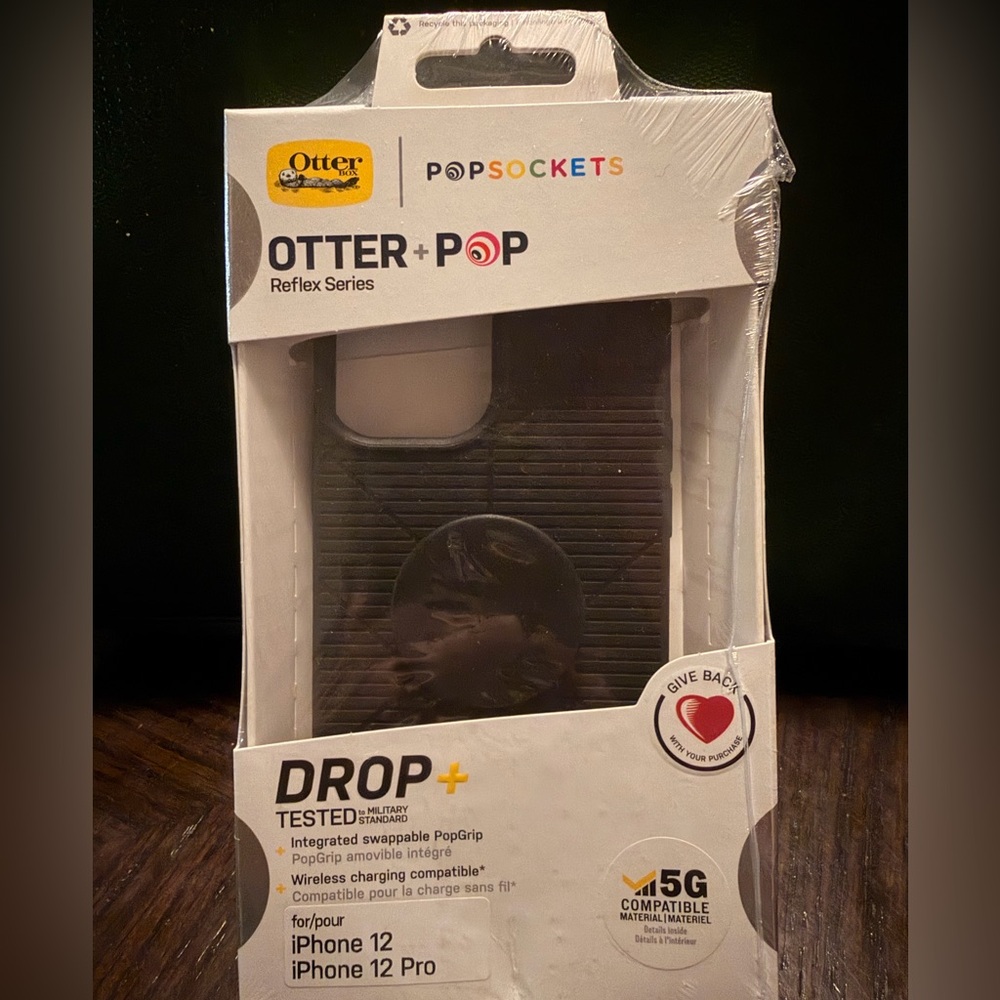 OtterBox Reflex Series Case with PopSockets for iPhone 12/12 Pro - Black